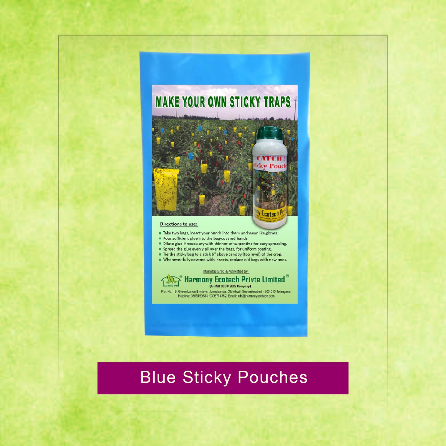 Blue Sticky Pouches